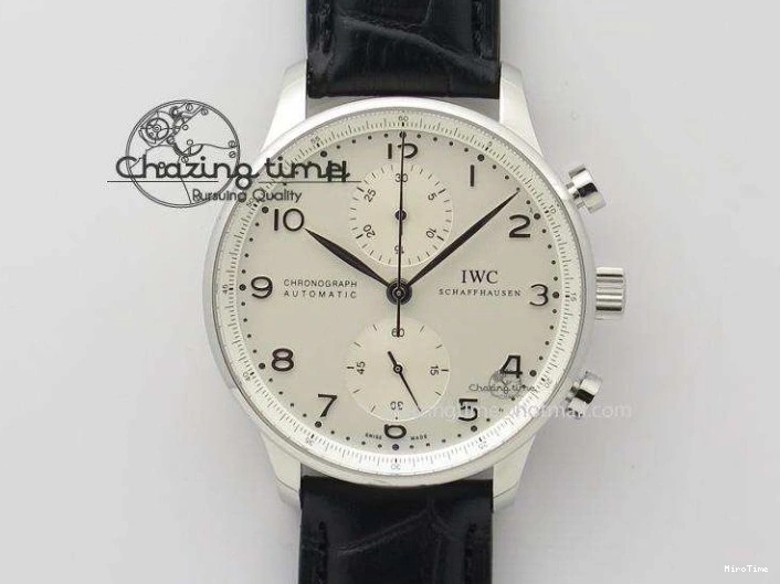 MIROTIME 0507 Portuguese IW3714 Diam ZF V2 1:1 Best Edition White Dial RG Numbers On Brown Leather Strap A79350 (Slim Movement) Fashionable 7246